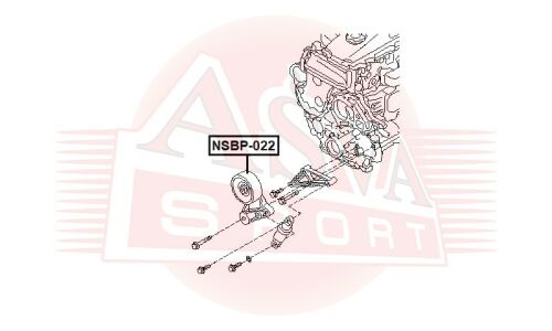 Ролик навесного оборудования Asva натяжной, арт. NSBP-022
