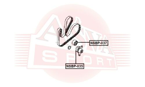 Ролик навесного оборудования Asva натяжной, арт. NSBP-035