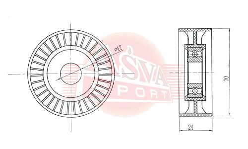 Ролик натяжной навесного оборудования Asva, арт. TYBP-012
