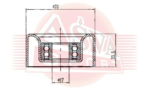 Ролик навесного оборудования Asva натяжной, арт. TYBP-043