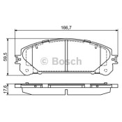 Колодки тормозные дисковые Bosch, передние, комплект на ось (4 шт), арт. 0 986 494 686
