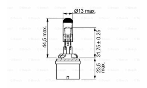 Лампа галогенная Bosch Pure Light H27W/1 (PG13, T9), 12В, 27Вт, 3200К, 1 шт, арт. 1 987 302 024