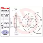 Диск тормозной Brembo вентилируемый, арт. 09B0391X