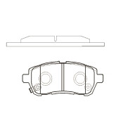 Колодки тормозные дисковые CTR, передние, комплект на ось (4 шт), арт. GK0145 (CKD-22)