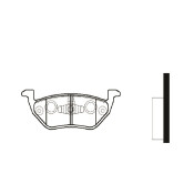 Колодки тормозные дисковые CTR, задние, комплект на ось (4 шт), арт. GK0206 (CKF-61)