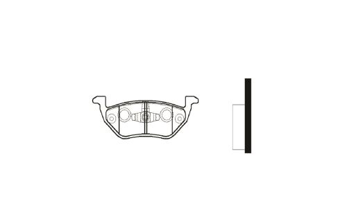 Колодки тормозные дисковые CTR, задние, комплект на ось (4 шт), арт. GK0206 (CKF-61)