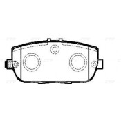 Колодки тормозные дисковые CTR передние, комплект на ось (4 шт), арт. GK0692 (CKMZ-46)