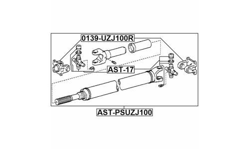 Фланец крестовины карданного вала Febest, арт. 0139-UZJ100R