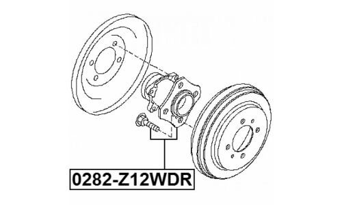 Ступица колеса Febest, задняя, арт. 0282-Z12WDR