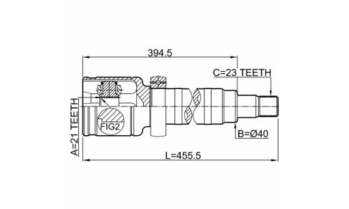 ШРУС Febest, передний, правый, внутренний, арт. 2111-FUSMTRH