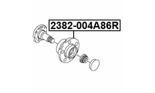 Ступица | зад прав/лев Febest, арт. 2382-004A86R