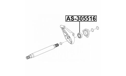 Подшипник приводного вала 30x55x16.5 Febest, арт. AS-305516