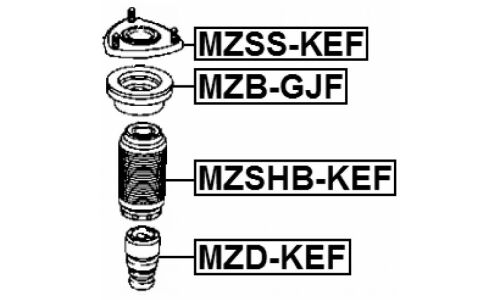Пыльник амортизатора Febest, арт. MZSHB-KEF