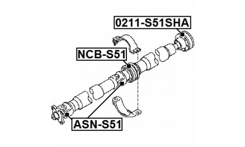 Подшипник подвесной карданного вала Febest, арт. NCB-S51