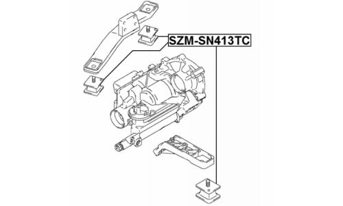 Подушка раздатки | прав/лев Febest, арт. SZM-SN413TC