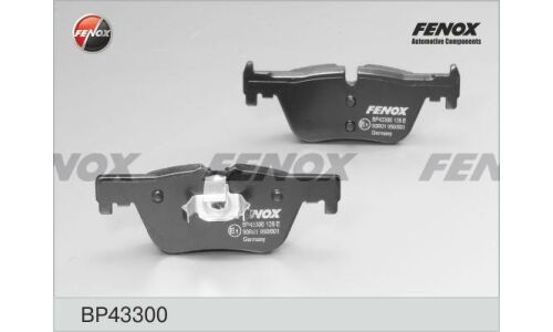 Колодки тормозные дисковые Fenox, задние, комплект на ось (4 шт), арт. BP43300