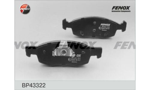 Колодки тормозные дисковые Fenox, передние, комплект на ось (4 шт), арт. BP43322