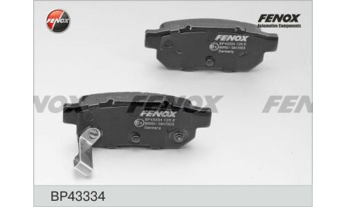 Колодки тормозные дисковые Fenox, задние, комплект на ось (4 шт), арт. BP43334