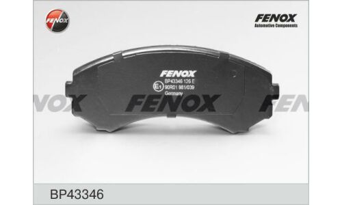 Колодки тормозные дисковые Fenox передние, комплект на ось (4 шт), арт. BP43346