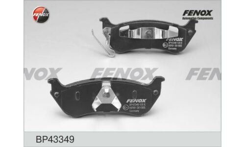 Колодки тормозные дисковые Fenox задние, комплект на ось (4 шт), арт. BP43349