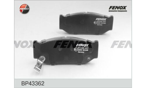 Колодки тормозные дисковые Fenox, комплект на ось (4 шт), арт. BP43362