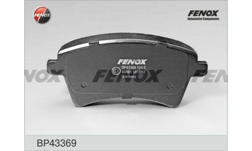 Колодки тормозные дисковые Fenox, передние, комплект на ось (4 шт), арт. BP43369