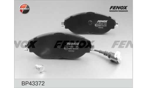 Колодки тормозные дисковые Fenox, передние, комплект на ось (4 шт), арт. BP43372