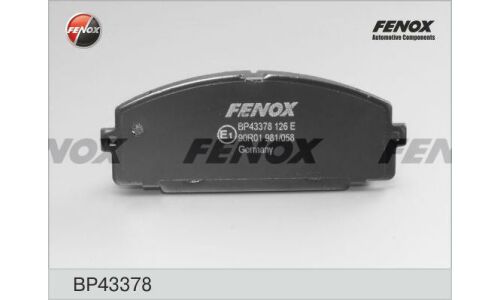 Колодки тормозные дисковые Fenox, комплект на ось (4 шт), арт. BP43378