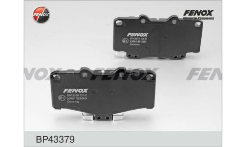 Колодки тормозные дисковые Fenox, комплект на ось (4 шт), арт. BP43379