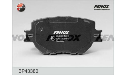 Колодки тормозные дисковые Fenox, комплект на ось (4 шт), арт. BP43380