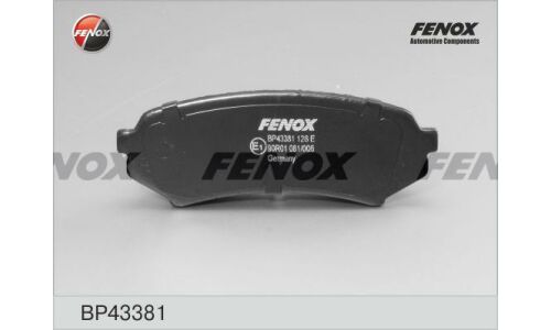 Колодки тормозные дисковые Fenox задние, комплект на ось (4 шт), арт. BP43381