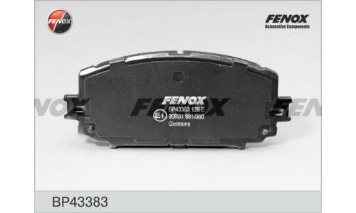 Колодки тормозные дисковые Fenox, передние, комплект на ось (4 шт), арт. BP43383