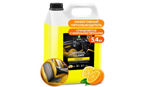 Очиститель салона Grass Universal Cleaner, пенный, для пластика, кожи и ткани, канистра 5.4кг, арт. 125197