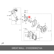 Подшипник передней ступицы hover h6 | перед Great Wall, арт. 3103200XKZ16A