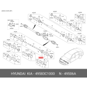 Пыльник шруса вала колеса HYUNDAI/KIA 49583-C1000 Hyundai/Kia, арт. 49583C1000