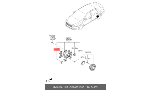 Сайлентблок рычага подвески | зад лев Hyundai/Kia, арт. 52740C1100