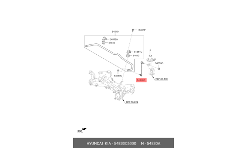 Стойка стабилизатора | перед прав/лев Hyundai/Kia, арт. 54830C5000