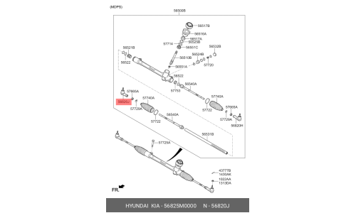 Наконечник рулевой тяги Hyundai/Kia, арт. 56825M0000