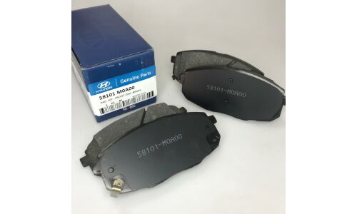 Колодки тормозные дисковые Hyundai/KIA, передние, комплект на ось (4 шт), арт. 58101M0A00