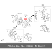 Диск тормозной Hyundai/Kia, арт. 58411D2000
