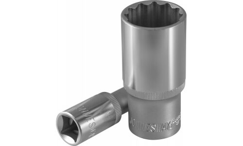 Головка торцевая Jonnesway, длинная, 12-гранная, под квадрат 1/2", 30мм, арт. S04HD4730