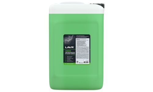 Автошампунь Lavr Car Shampoo Super Concentrate Green, для ручной мойки, суперконцентрат, с ароматом зелёного яблока, канистра 20л, арт. Ln2267