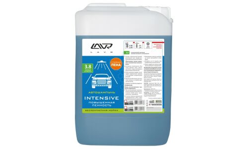 Автошампунь Lavr Intensive, для бесконтактной мойки, концентрат, моющая активность 3.8, канистра 5л, арт. Ln2307