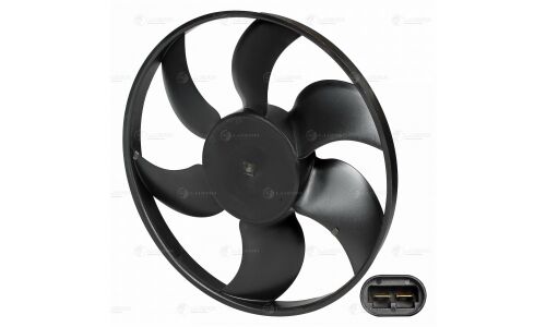 Вентилятор охлаждения радиатора Luzar, без кожуха, для Lada Largus, Renault Logan, арт. LFc 0951