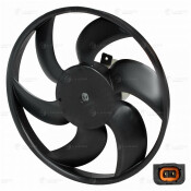 Вентилятор охлаждения радиатора Luzar, без кожуха, для Lada Largus, Renault Logan, арт. LFc 0952