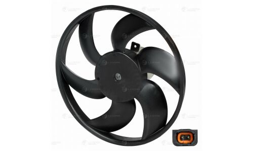 Вентилятор охлаждения радиатора Luzar, без кожуха, для Lada Largus, Renault Logan, арт. LFc 0952