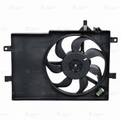 Вентилятор охлаждения радиатора Luzar, с кожухом и резистором, для Fiat Albea, арт. LFK 1661