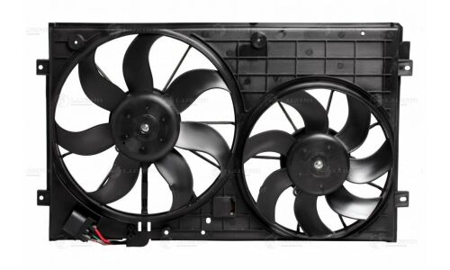 Э/вентиляторы охл. с кожухом (2 вент.) для а/м Skoda Octavia A5/VW Golf V (03-) (Brose) Luzar, арт. LFK 18K2