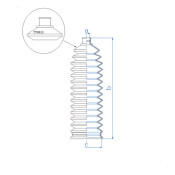 Пыльник рулевой рейки Motorherz, арт. RDZ0490MG