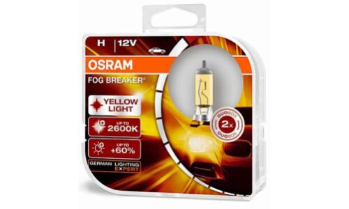 Лампа галогенная Osram Fog Breaker HB3(9005) (P20d, T12), 12В, 60Вт, 2500К, комплект 2 шт, арт. 9005FBR-HCB